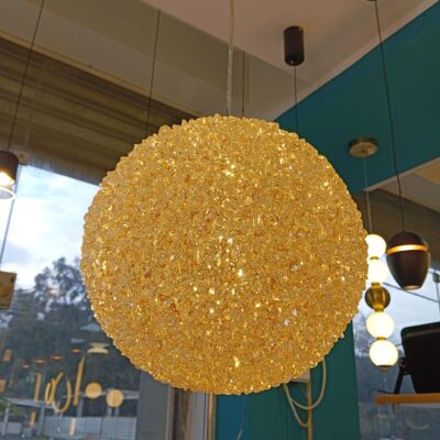 lustre sphère de cristal - boule de cristal