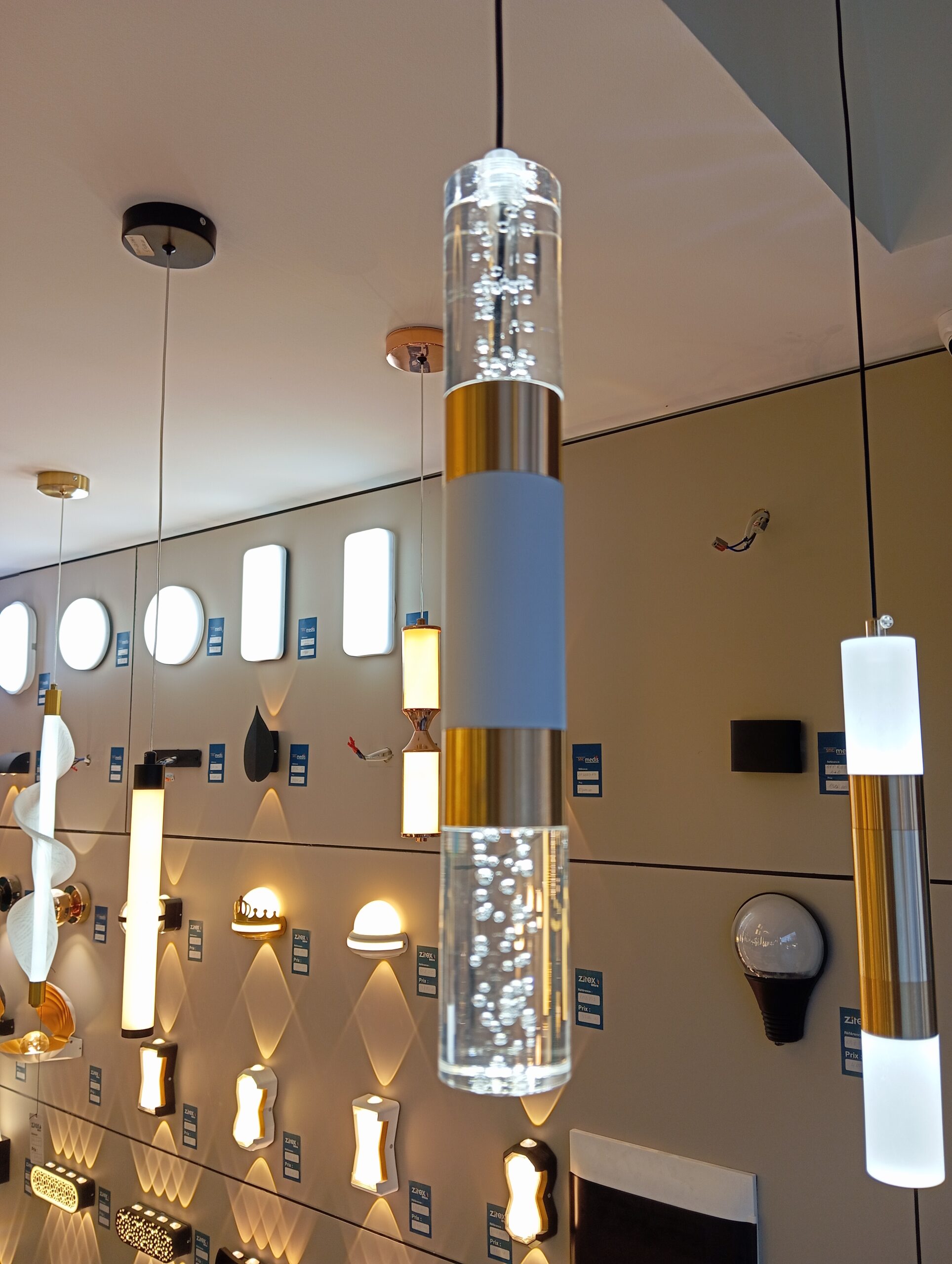 Applique Suspendue Cristal Led Blanc