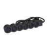 Rallonge Multiprise 6 Prises De 1,5m Noir et Gris Fonce